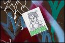 Sticker of Willem Dafoe. Greenwich Village, NYC. 2009.