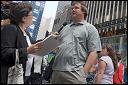 Interviewer, NW corner of 43rd St. and 7th Ave.. 2006.