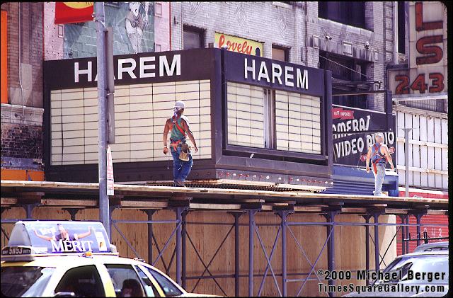 Demolition workers, north side of 42nd St. between 7th and 8th Avenue. 1997.