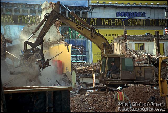 Demolition workers, west side of 7th Ave between 43rd St. and 42nd St.. 1998.