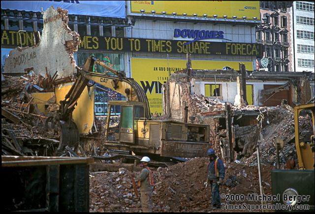 Demolition workers, west side of 7th Ave between 43rd St. and 42nd St.. 1998.